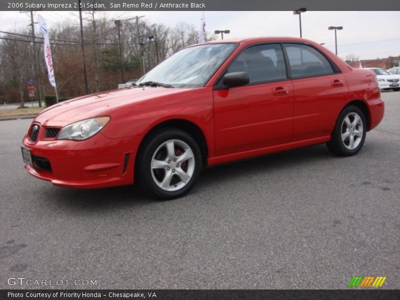 San Remo Red / Anthracite Black 2006 Subaru Impreza 2.5i Sedan