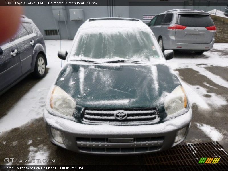 Rainforest Green Pearl / Gray 2002 Toyota RAV4 4WD