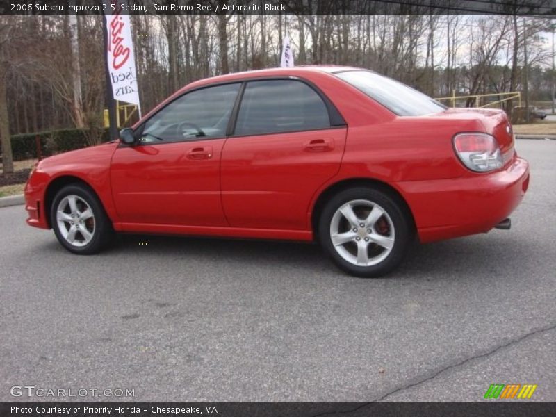 San Remo Red / Anthracite Black 2006 Subaru Impreza 2.5i Sedan