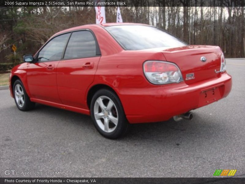 San Remo Red / Anthracite Black 2006 Subaru Impreza 2.5i Sedan