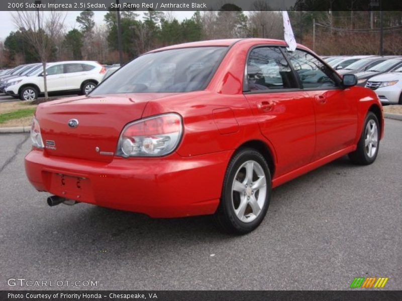 San Remo Red / Anthracite Black 2006 Subaru Impreza 2.5i Sedan