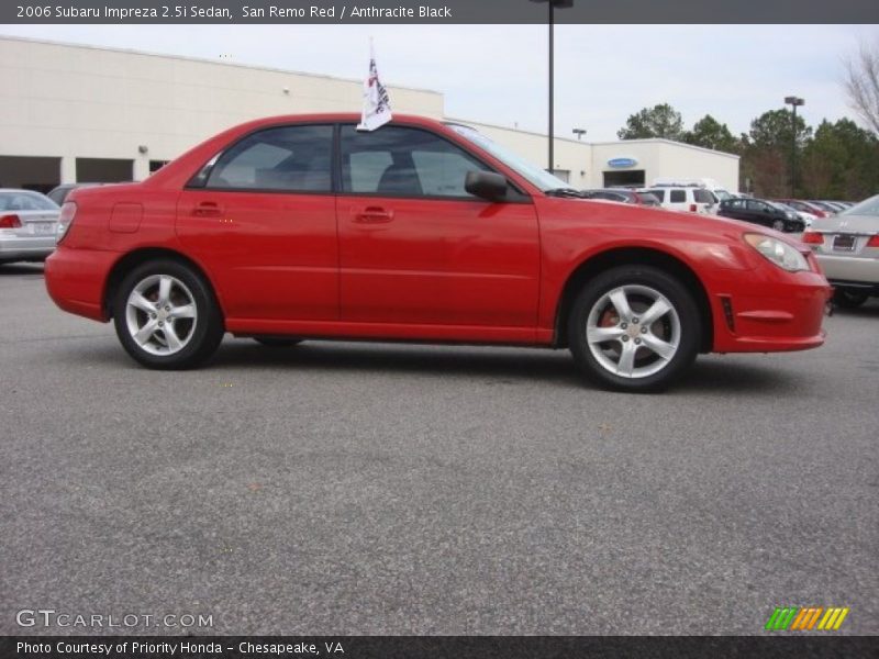 San Remo Red / Anthracite Black 2006 Subaru Impreza 2.5i Sedan