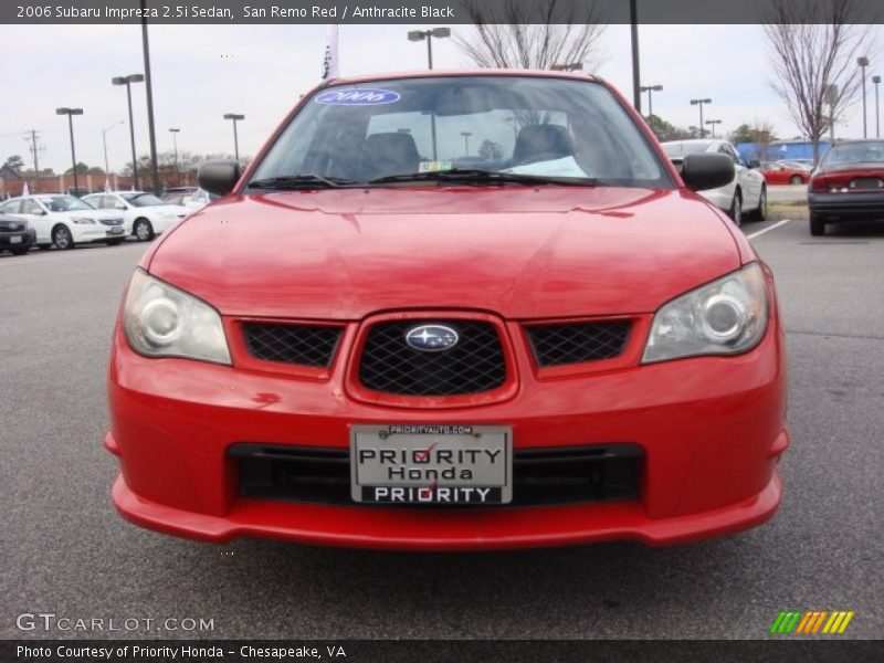 San Remo Red / Anthracite Black 2006 Subaru Impreza 2.5i Sedan