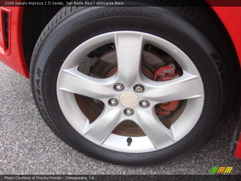 San Remo Red / Anthracite Black 2006 Subaru Impreza 2.5i Sedan