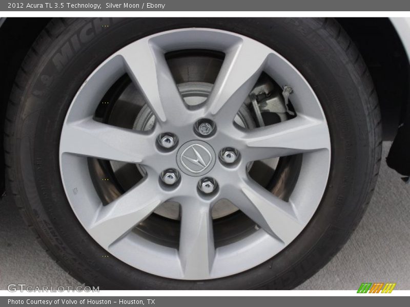 Silver Moon / Ebony 2012 Acura TL 3.5 Technology