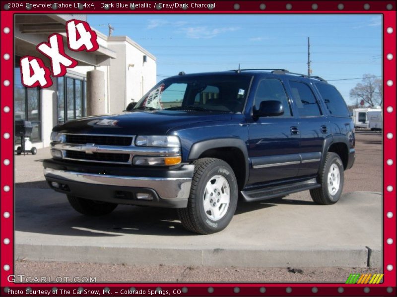 Dark Blue Metallic / Gray/Dark Charcoal 2004 Chevrolet Tahoe LT 4x4