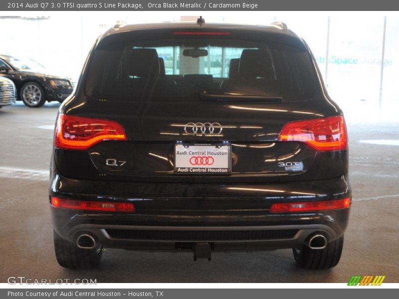 Orca Black Metallic / Cardamom Beige 2014 Audi Q7 3.0 TFSI quattro S Line Package