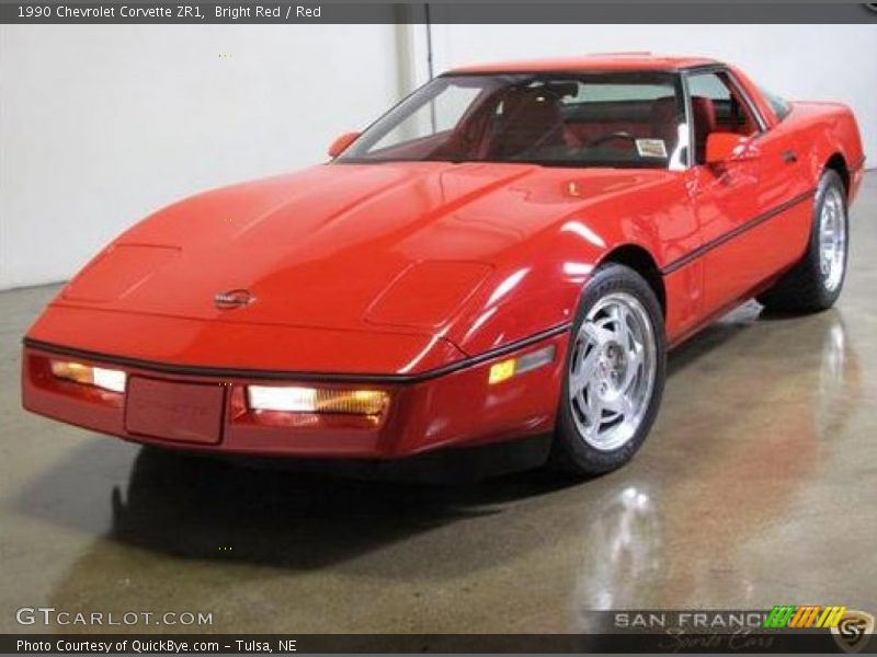 Bright Red / Red 1990 Chevrolet Corvette ZR1