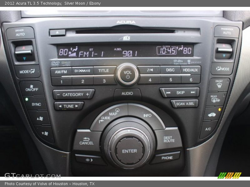 Silver Moon / Ebony 2012 Acura TL 3.5 Technology
