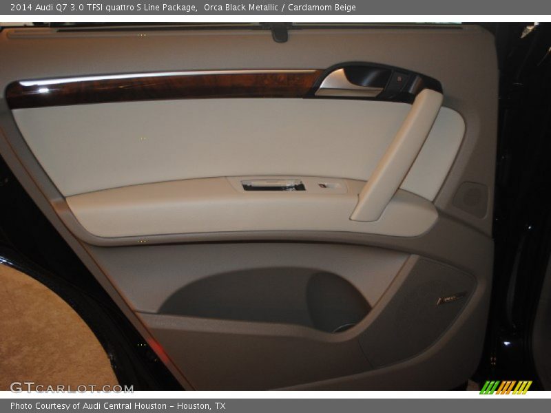 Orca Black Metallic / Cardamom Beige 2014 Audi Q7 3.0 TFSI quattro S Line Package
