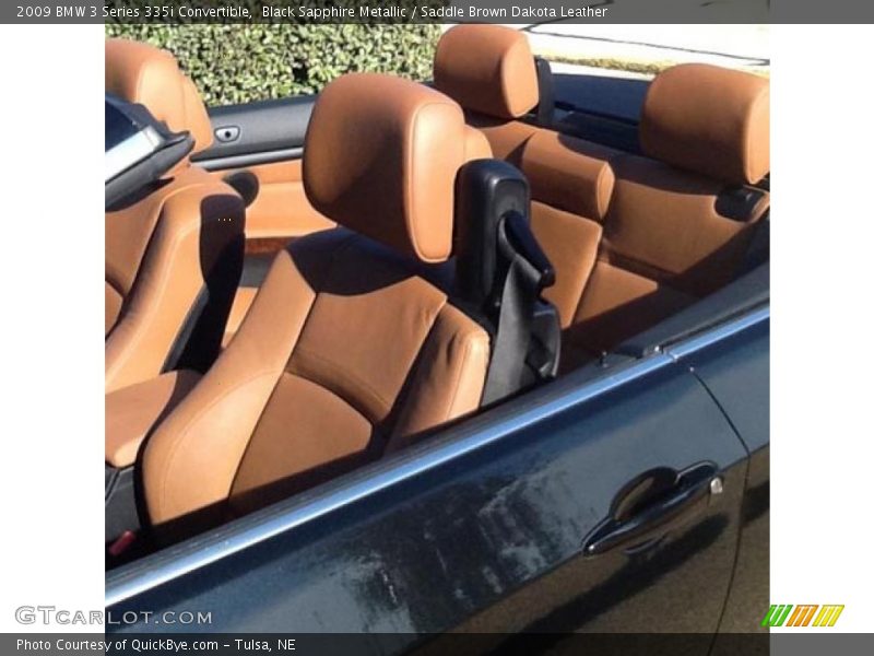 Black Sapphire Metallic / Saddle Brown Dakota Leather 2009 BMW 3 Series 335i Convertible