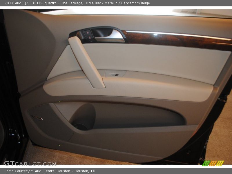 Orca Black Metallic / Cardamom Beige 2014 Audi Q7 3.0 TFSI quattro S Line Package