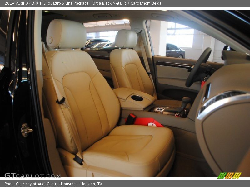 Orca Black Metallic / Cardamom Beige 2014 Audi Q7 3.0 TFSI quattro S Line Package