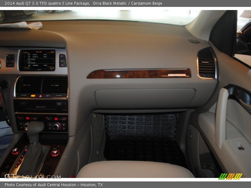 Orca Black Metallic / Cardamom Beige 2014 Audi Q7 3.0 TFSI quattro S Line Package