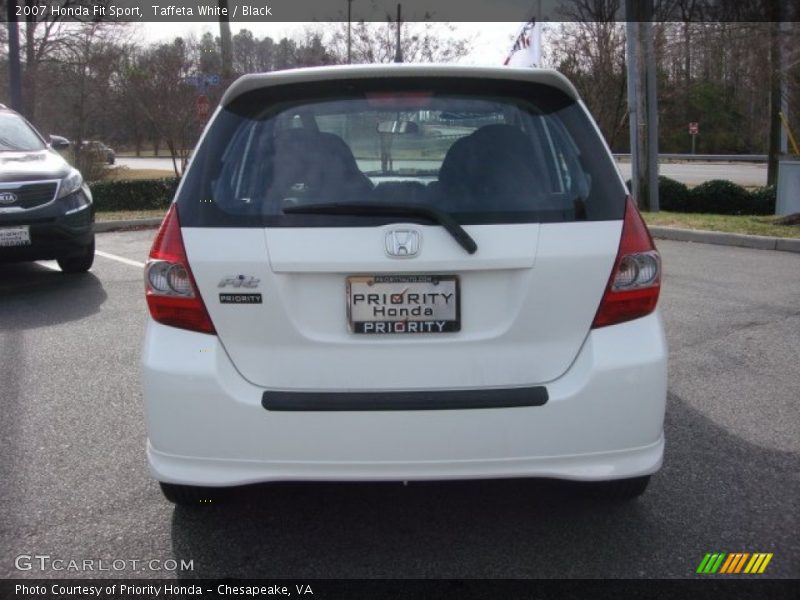 Taffeta White / Black 2007 Honda Fit Sport