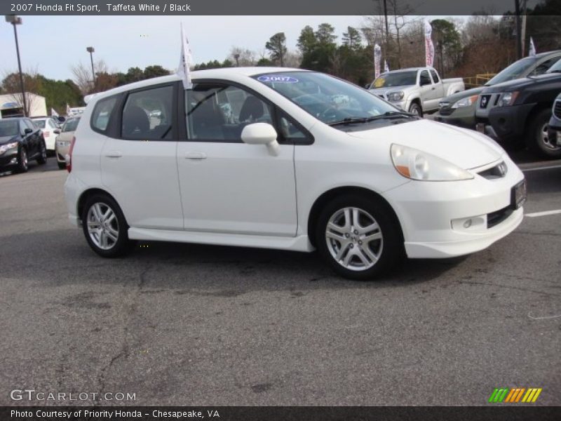 Taffeta White / Black 2007 Honda Fit Sport