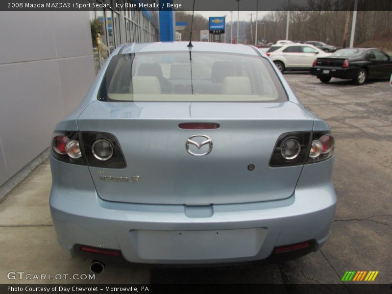 Icy Blue Metallic / Beige 2008 Mazda MAZDA3 i Sport Sedan