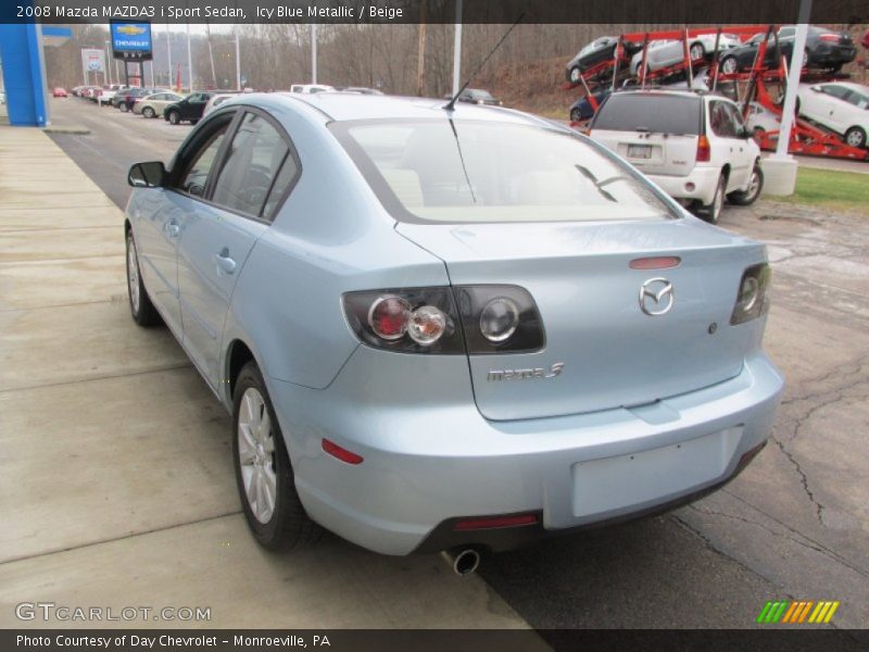 Icy Blue Metallic / Beige 2008 Mazda MAZDA3 i Sport Sedan