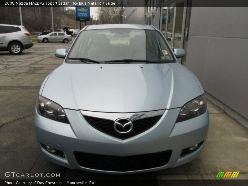 Icy Blue Metallic / Beige 2008 Mazda MAZDA3 i Sport Sedan