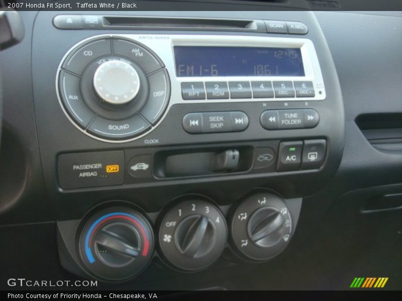 Taffeta White / Black 2007 Honda Fit Sport