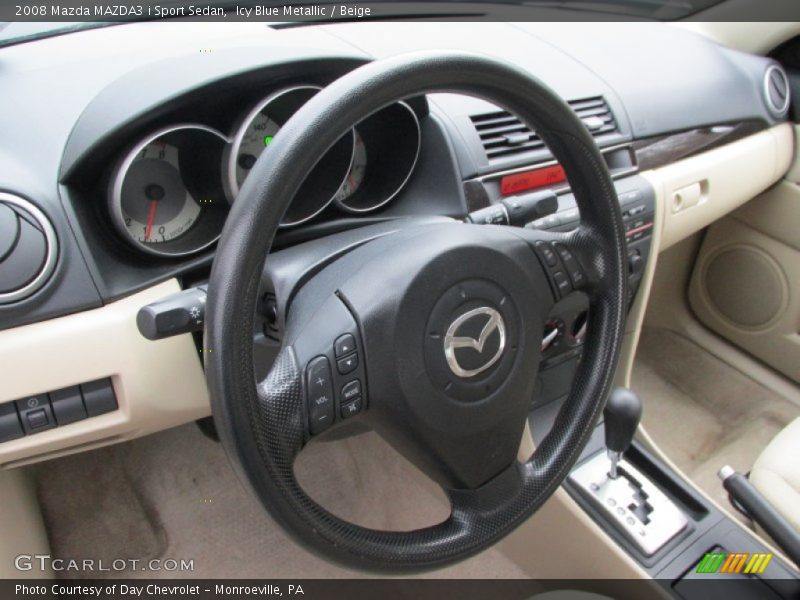 Icy Blue Metallic / Beige 2008 Mazda MAZDA3 i Sport Sedan