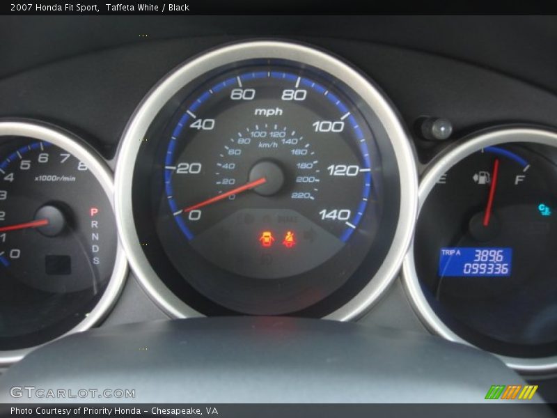 Taffeta White / Black 2007 Honda Fit Sport