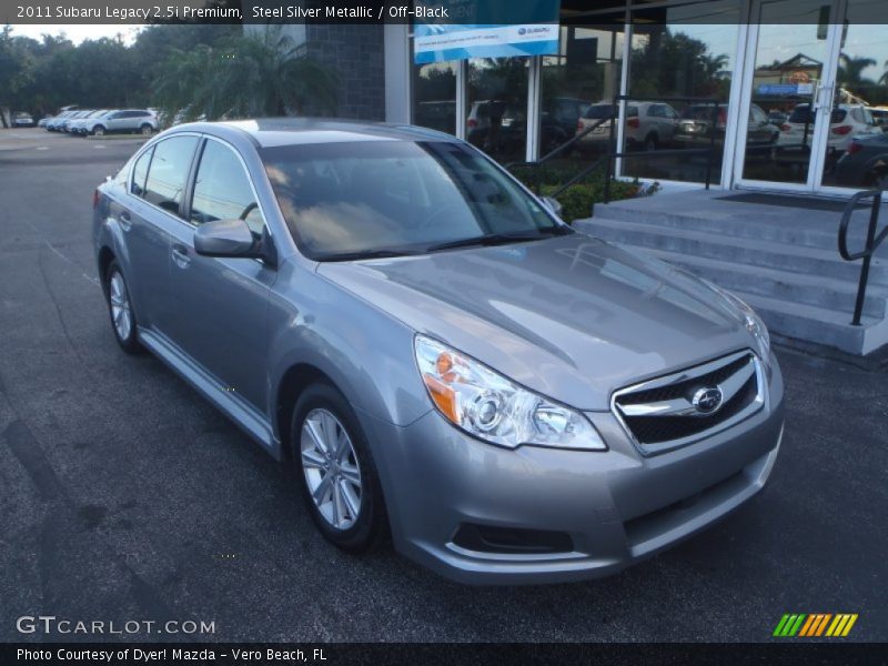 Steel Silver Metallic / Off-Black 2011 Subaru Legacy 2.5i Premium