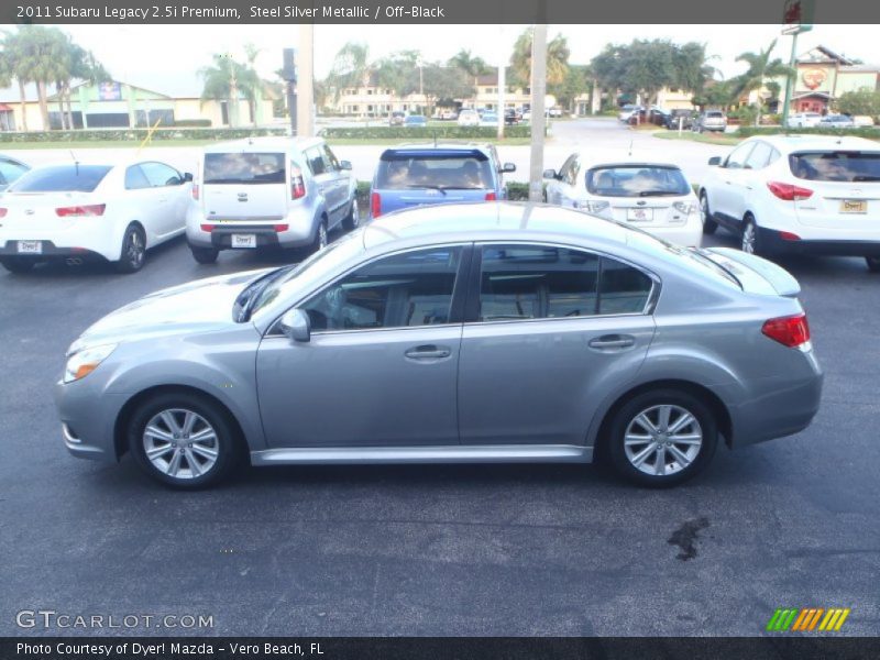Steel Silver Metallic / Off-Black 2011 Subaru Legacy 2.5i Premium