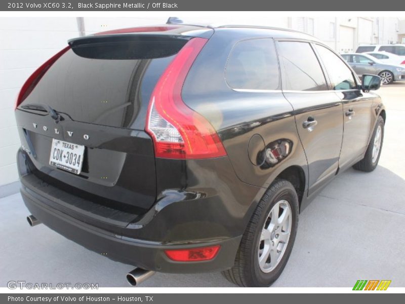 Black Sapphire Metallic / Off Black 2012 Volvo XC60 3.2