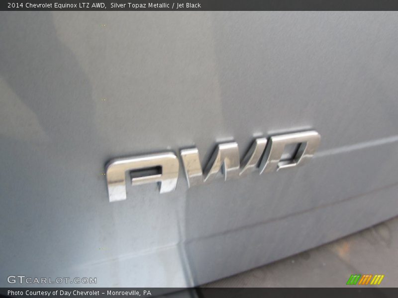 Silver Topaz Metallic / Jet Black 2014 Chevrolet Equinox LTZ AWD