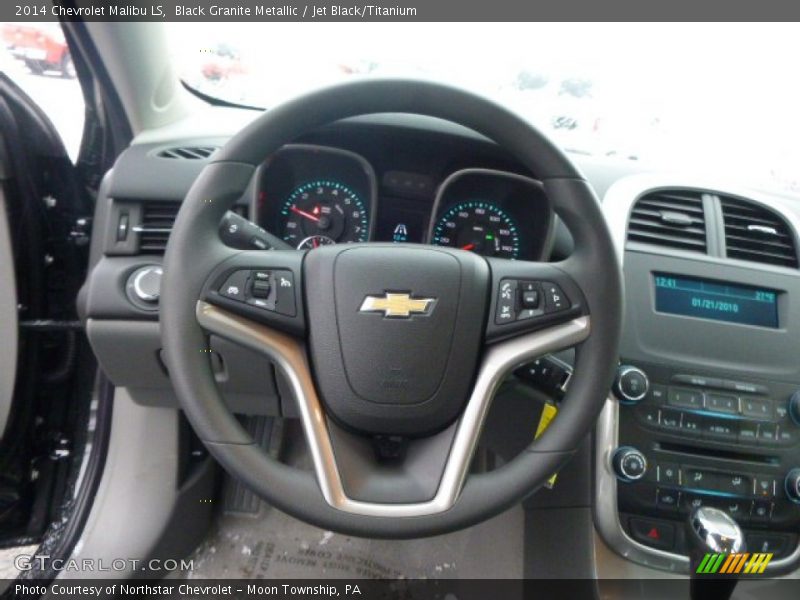 Black Granite Metallic / Jet Black/Titanium 2014 Chevrolet Malibu LS