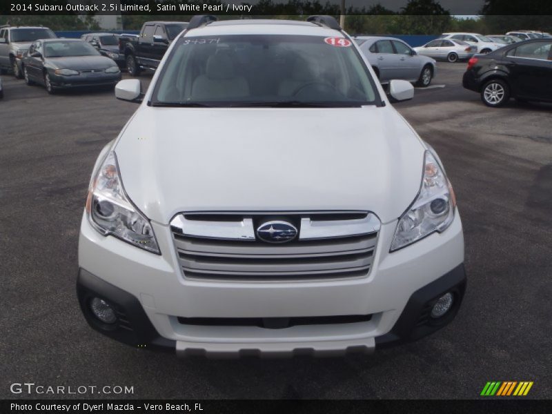 Satin White Pearl / Ivory 2014 Subaru Outback 2.5i Limited