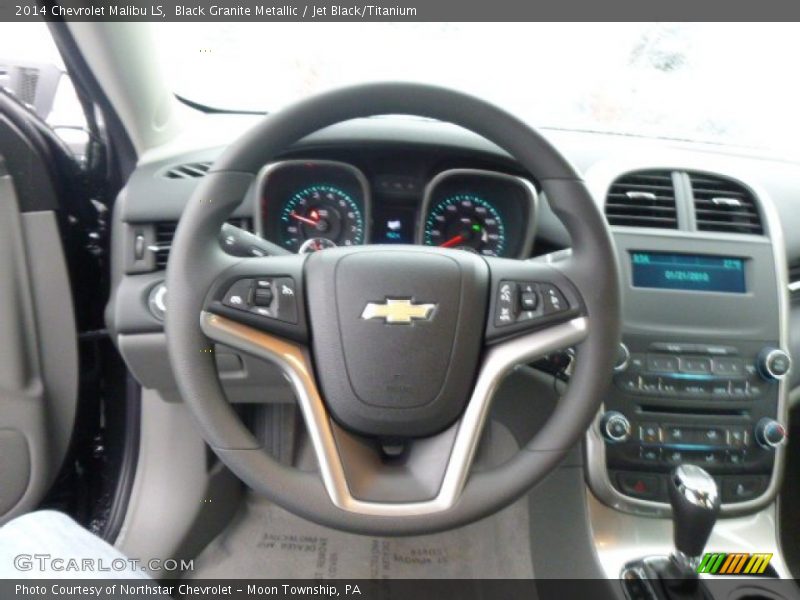 Black Granite Metallic / Jet Black/Titanium 2014 Chevrolet Malibu LS