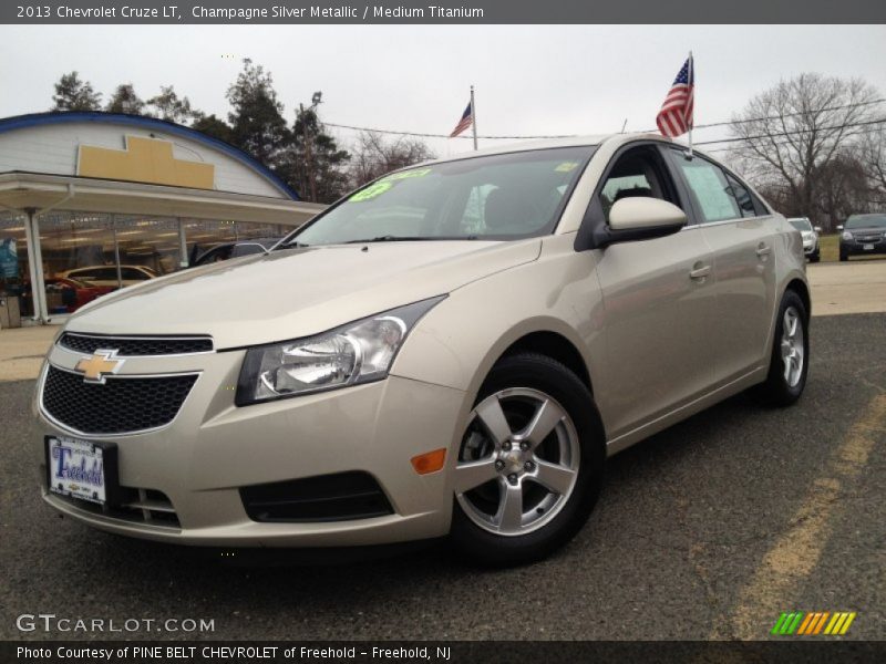 Champagne Silver Metallic / Medium Titanium 2013 Chevrolet Cruze LT