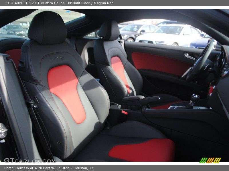 Brilliant Black / Magma Red 2014 Audi TT S 2.0T quattro Coupe
