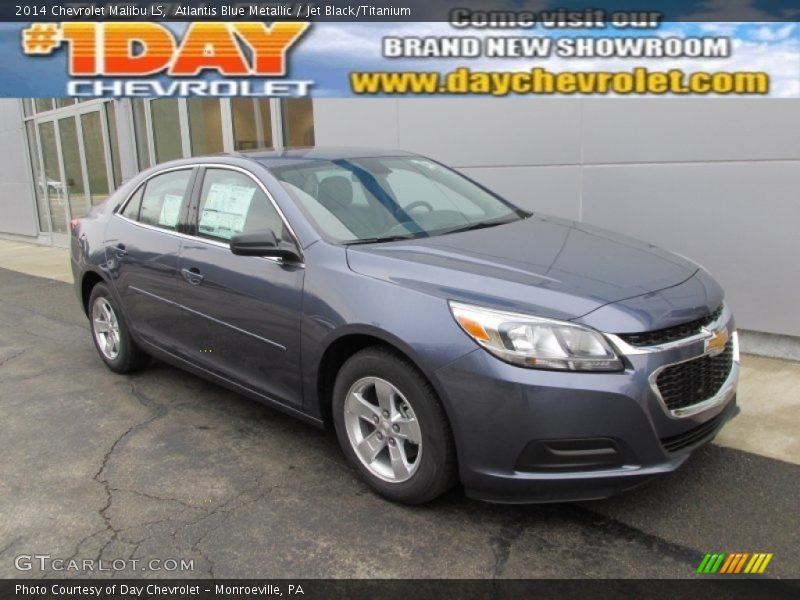 Atlantis Blue Metallic / Jet Black/Titanium 2014 Chevrolet Malibu LS