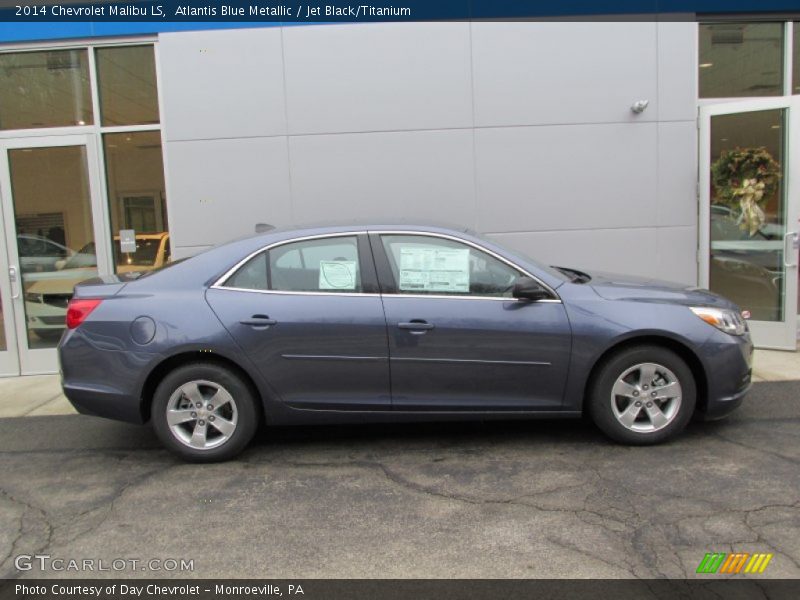 Atlantis Blue Metallic / Jet Black/Titanium 2014 Chevrolet Malibu LS