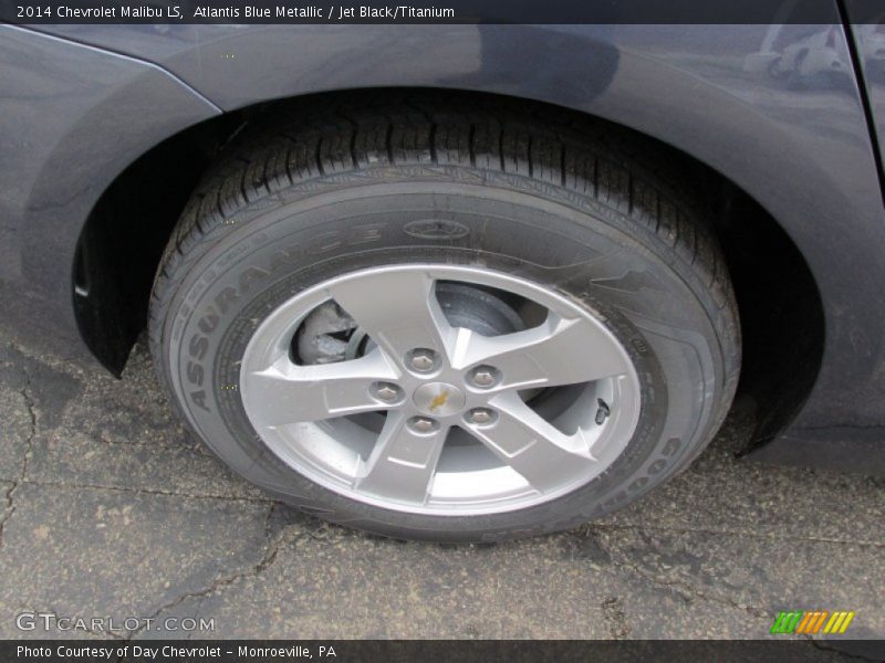 Atlantis Blue Metallic / Jet Black/Titanium 2014 Chevrolet Malibu LS