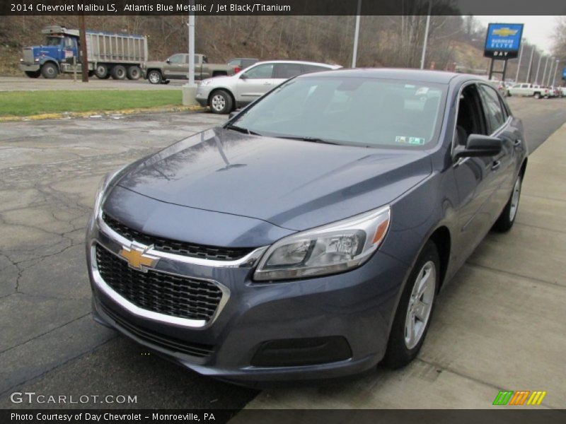 Atlantis Blue Metallic / Jet Black/Titanium 2014 Chevrolet Malibu LS