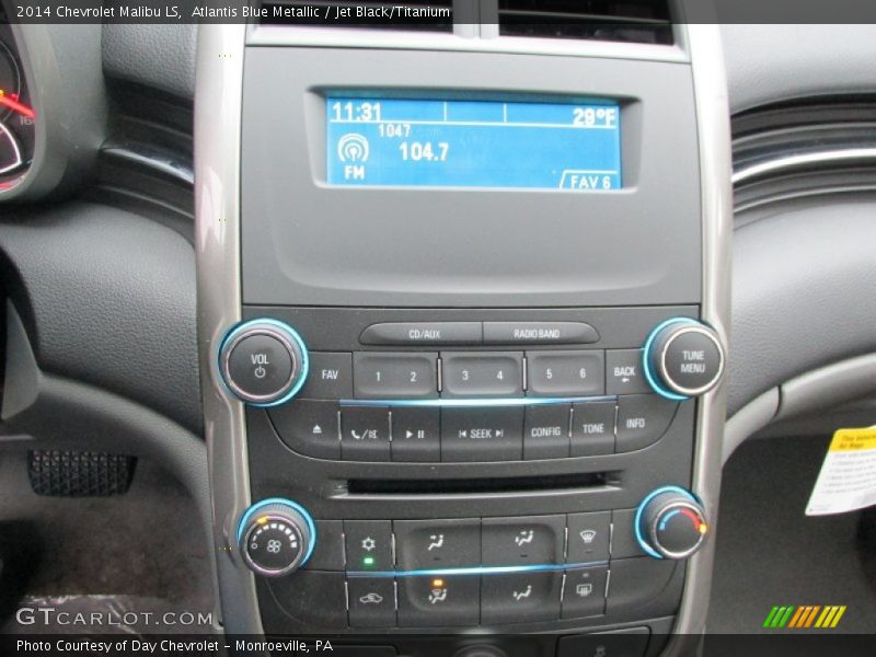 Atlantis Blue Metallic / Jet Black/Titanium 2014 Chevrolet Malibu LS