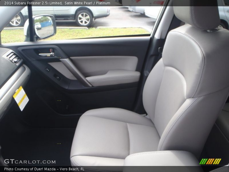 Satin White Pearl / Platinum 2014 Subaru Forester 2.5i Limited