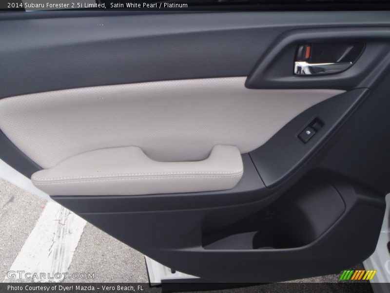 Satin White Pearl / Platinum 2014 Subaru Forester 2.5i Limited