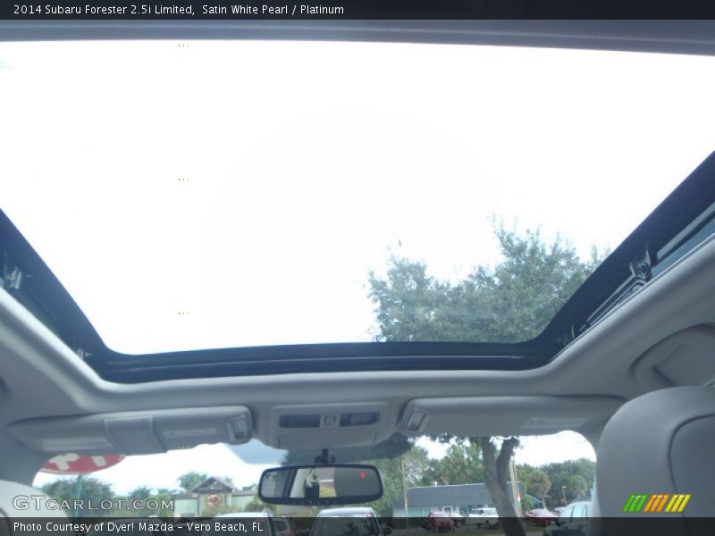 Satin White Pearl / Platinum 2014 Subaru Forester 2.5i Limited