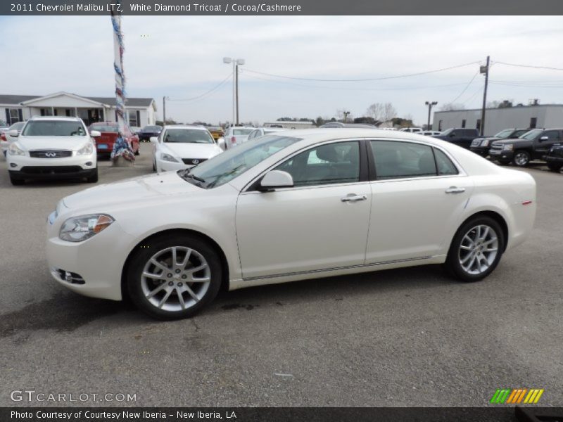 White Diamond Tricoat / Cocoa/Cashmere 2011 Chevrolet Malibu LTZ
