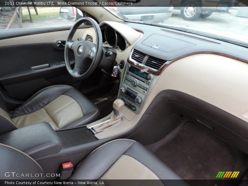 White Diamond Tricoat / Cocoa/Cashmere 2011 Chevrolet Malibu LTZ