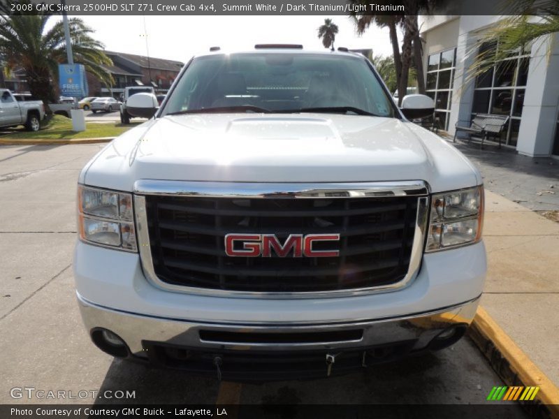 Summit White / Dark Titanium/Light Titanium 2008 GMC Sierra 2500HD SLT Z71 Crew Cab 4x4