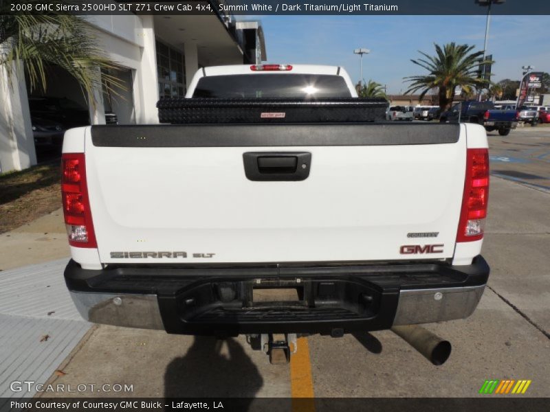 Summit White / Dark Titanium/Light Titanium 2008 GMC Sierra 2500HD SLT Z71 Crew Cab 4x4