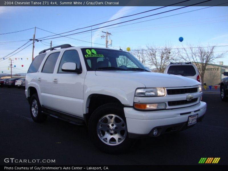 Summit White / Gray/Dark Charcoal 2004 Chevrolet Tahoe Z71 4x4