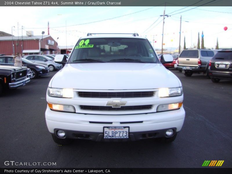 Summit White / Gray/Dark Charcoal 2004 Chevrolet Tahoe Z71 4x4