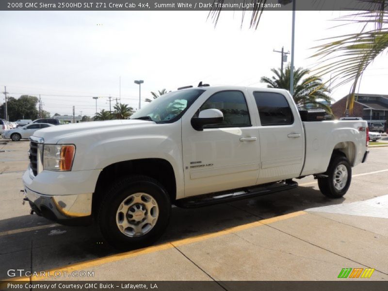 Summit White / Dark Titanium/Light Titanium 2008 GMC Sierra 2500HD SLT Z71 Crew Cab 4x4